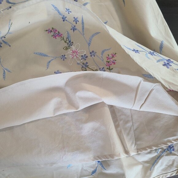 Covington Embroidered Cotton Skirt Floral Romantic Fairycore Feminine 16 - Picture 7 of 10